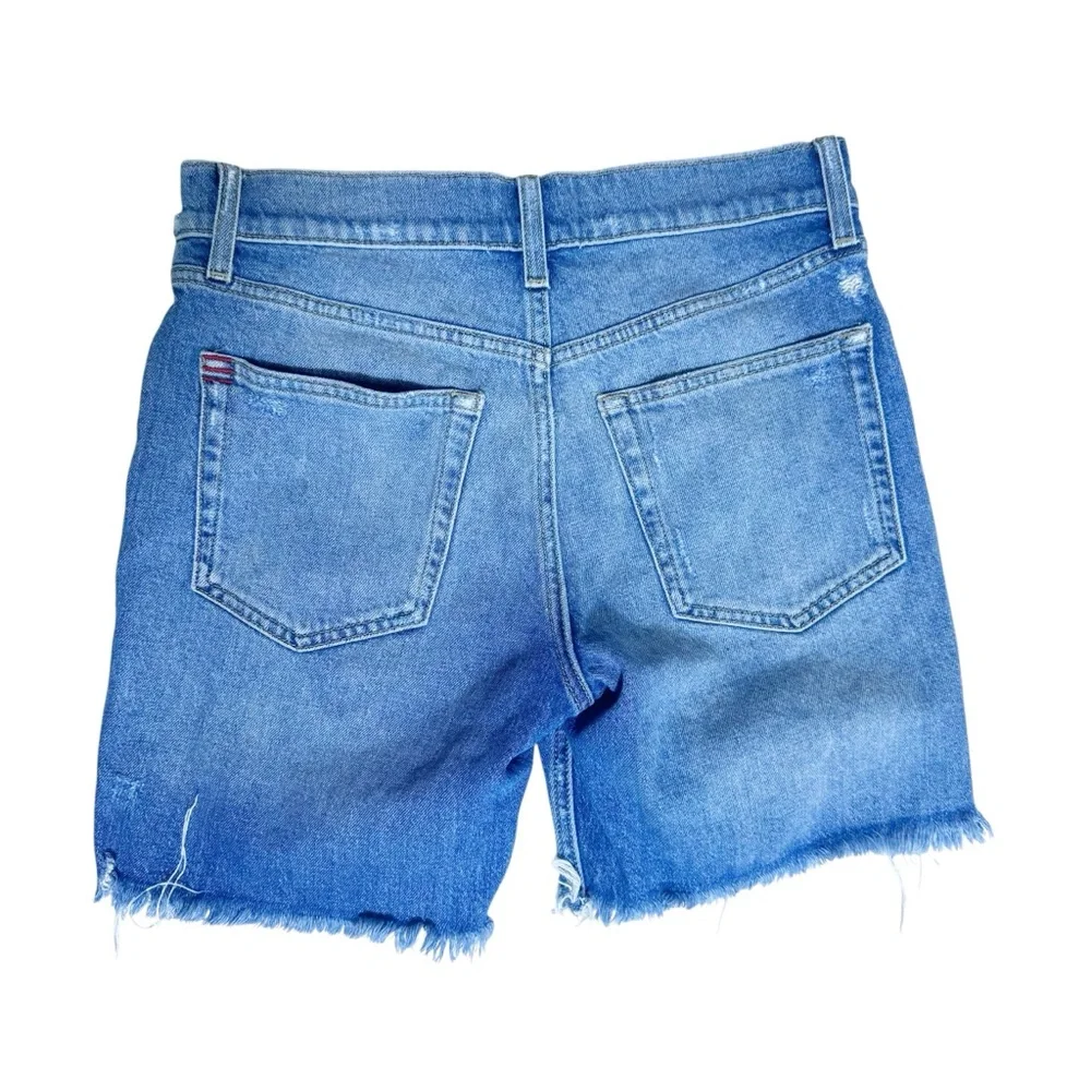 Anthropologie BDG High‎ Waist Distressed Raw Hem Denim Shorts Blue Size 26
